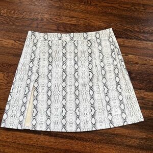 Polly Faux Leather Snake Skin Mini Skirt Size 6